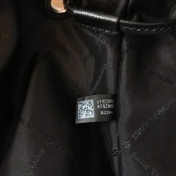 Michael Kors Purse Black Jet Set Travel Logo Large Shoulder Tote Bag Pebbled - Picture 11 of 16